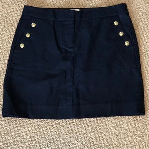 JCrew Nautical Navy Blue Skirt Size 0